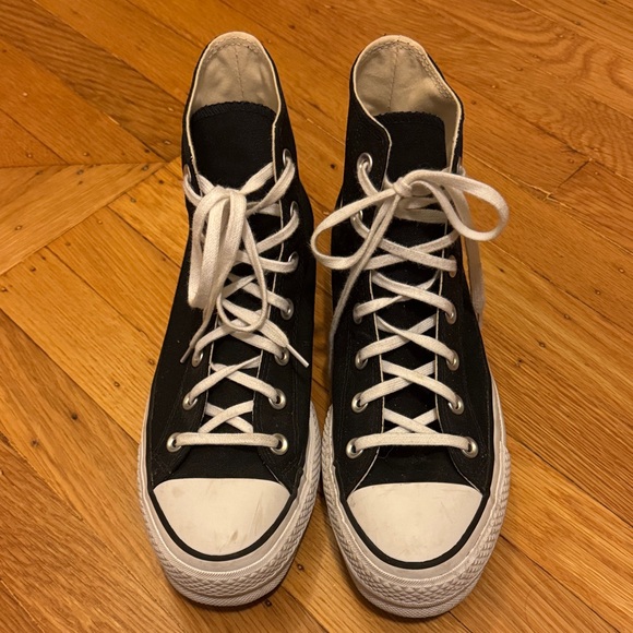 Black Converse All Star Platform High Tops - Picture 4 of 8